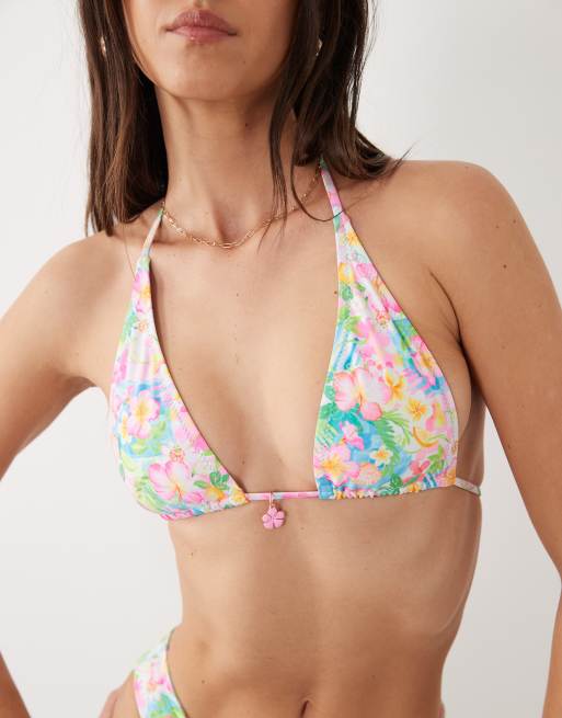 Kulani Kinis - Summer Daydreams - Haut de bikini dos nu - Vert multicolore, 4 de 5