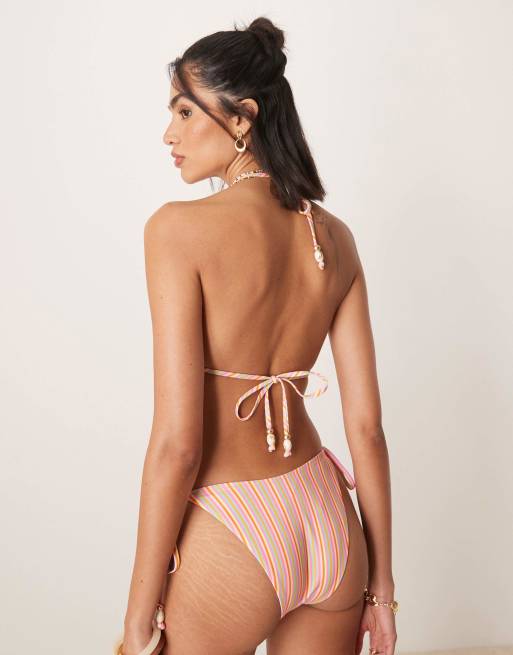 Kulani Kinis Sunshine Sorbet ring halter bikini top in multi, 4 of 4