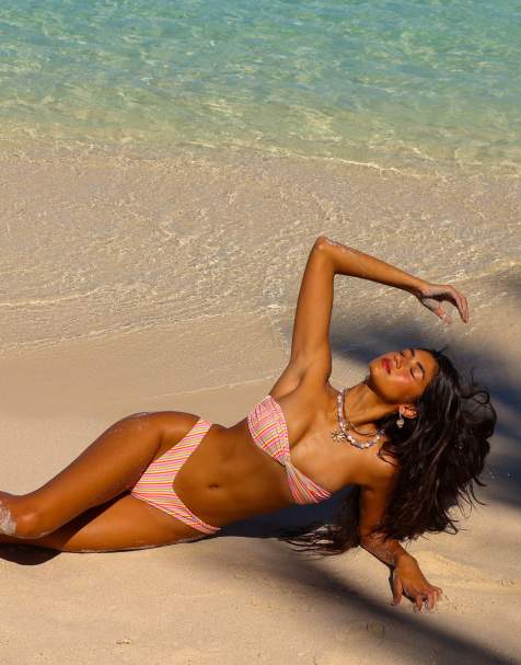 Kulani Kinis Sunshine Sorbet Y cheeky bikini bottoms in multi - view 1