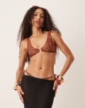 [Kulani Kinis] Kulani Kinis underwire bikini top in wild rose brown XS BROWN