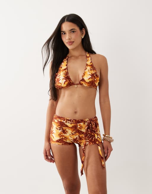 Kulani Kinis vintage vacay bikini set in mid brown