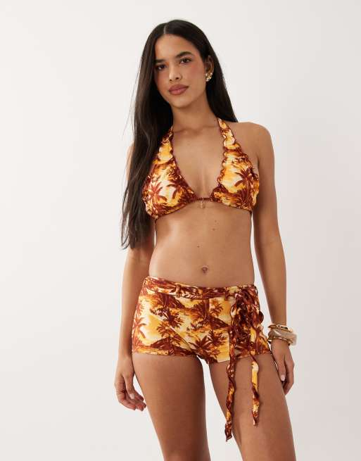 Kulani Kinis - Vintage Vacay - Short de bain à ceinture - Marron moyen, 3 de 5