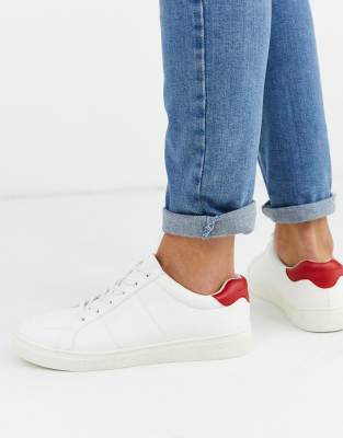 Kurt Geiger back tab trainer in white