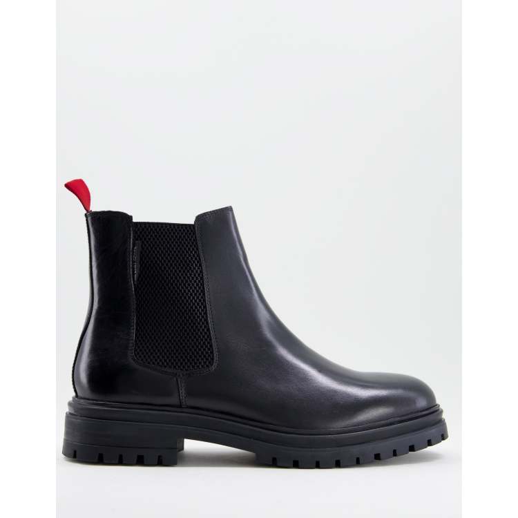 Zwarte tommy hilfiger chelsea boots rugged classic chelsea hotsell