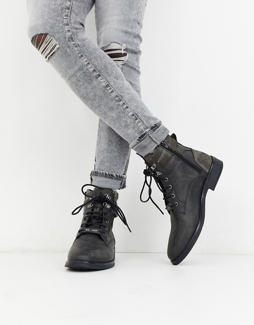 Kurt Geiger lace up boot in black