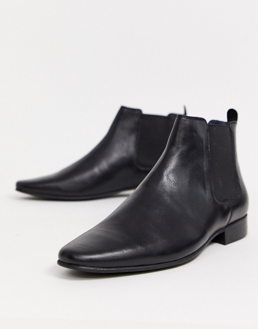 Kurt Geiger leather chelsea boot in black