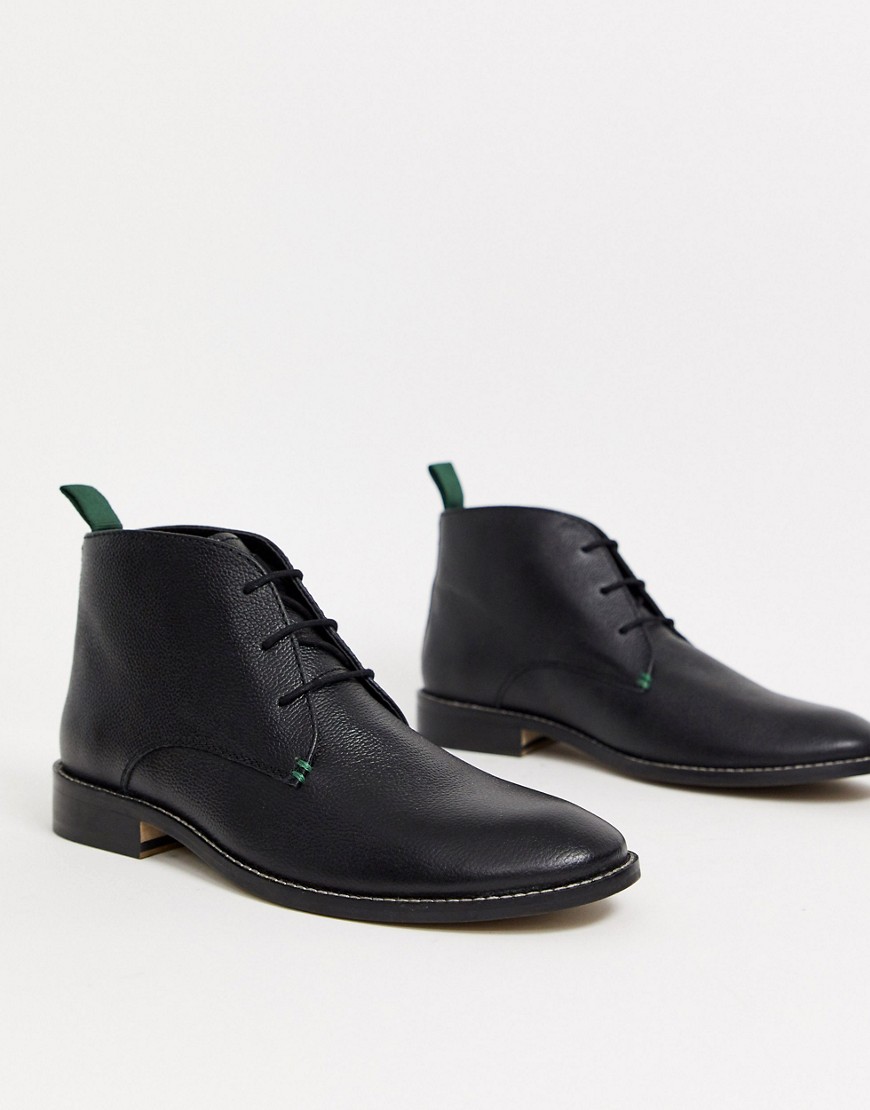 Kurt Geiger leather chukka boot in black