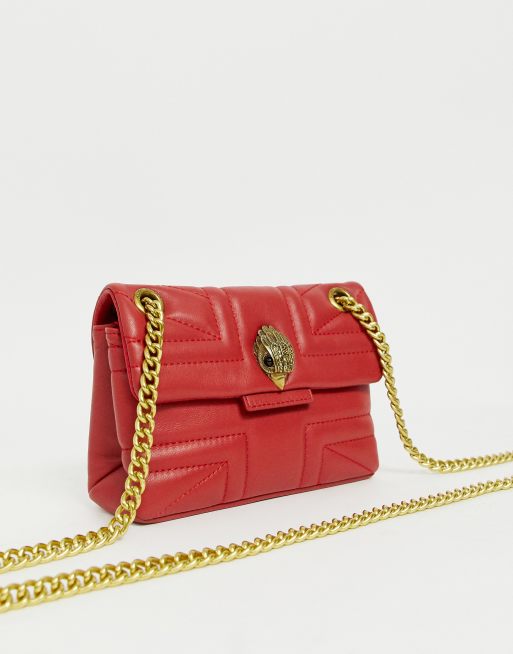 Kurt Geiger Leather Red Mini Kensington Cross Body Bag