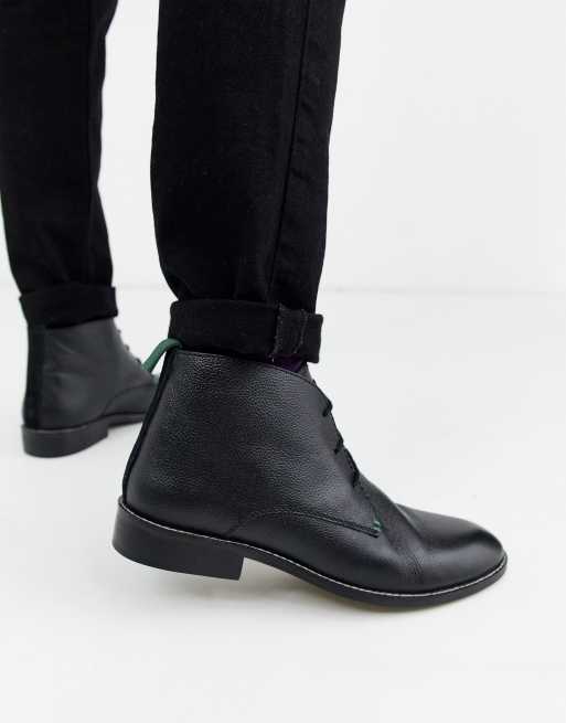 Kurt Geiger - Leren chukka boots in zwart, 2 van 4