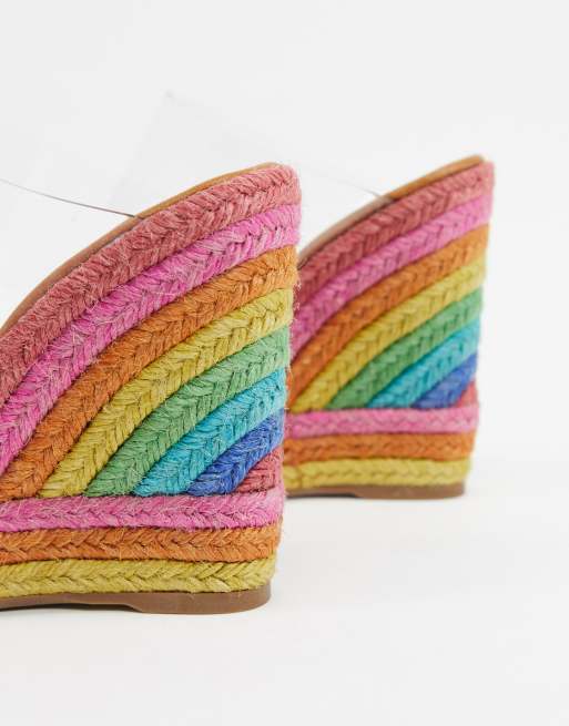 Kurt Geiger London Ariana rainbow wedge mule sandal ASOS