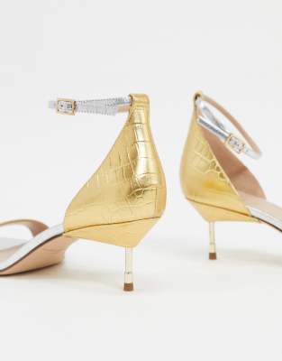 kurt geiger metallic heels