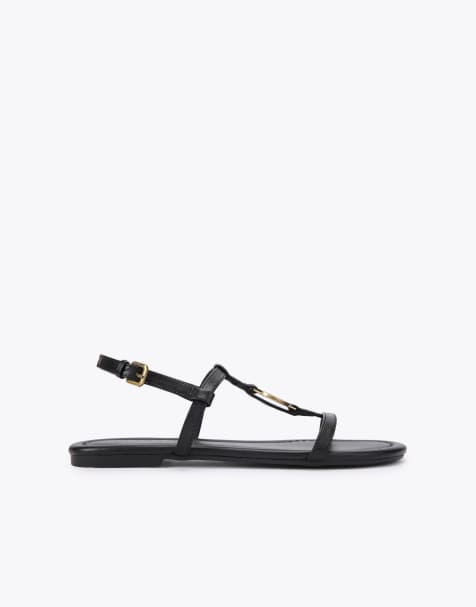 Kurt Geiger London Bromley sandal flat sandals in black - view 1