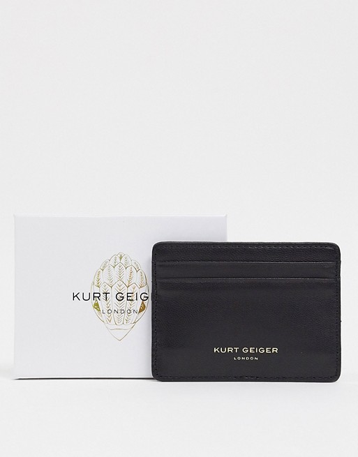 Kurt Geiger London card holder in black leather