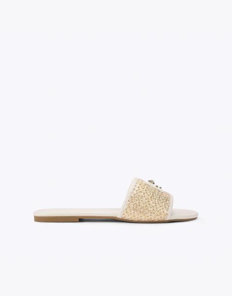 Kurt Geiger London Chiswick sandal flat sandals in gold combination - view 1