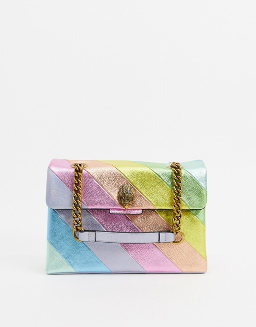 Kurt Geiger London Kensington bag in pastel rainbow leather
