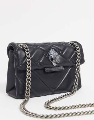 black leather mini crossbody bag