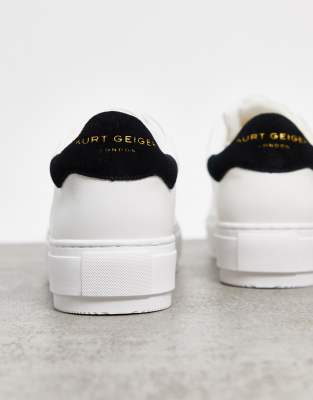 kurt geiger laney black trim trainers