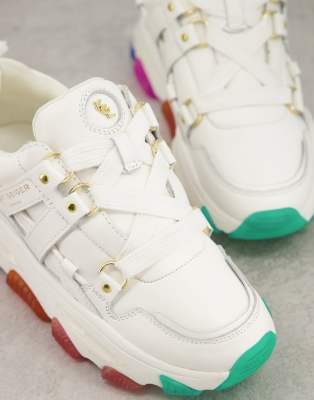 kurt geiger chunky white trainers