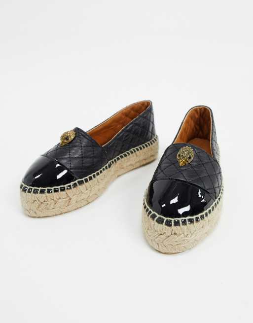 Kurt Geiger London Morella espadrille in black leather ASOS