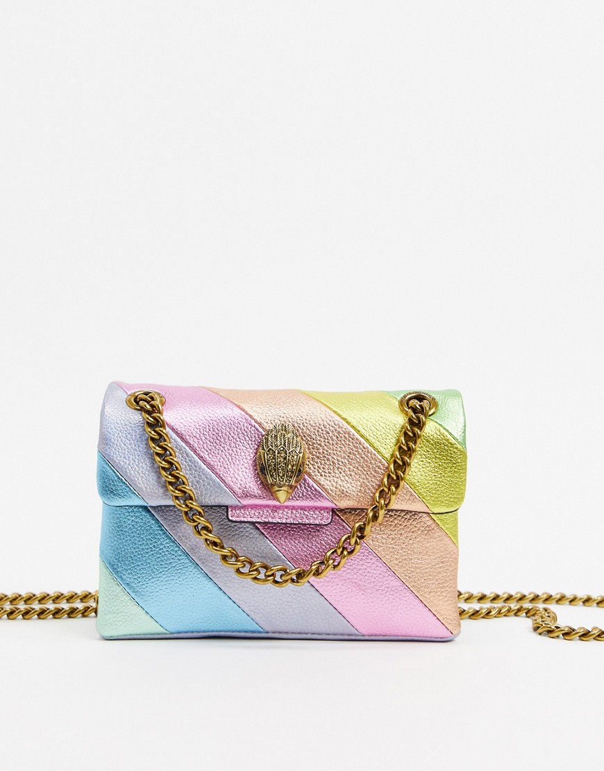 Kurt Geiger London - Pastel-regnbuefarvet Kensington-minitaske i læder-Multifarvet