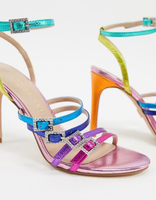 Kurt Geiger London Pierra heel sandal in rainbow leather