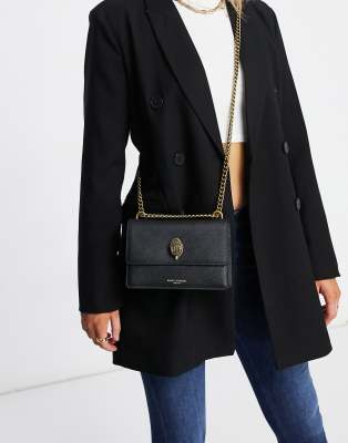 kurt geiger black leather chelsea bag