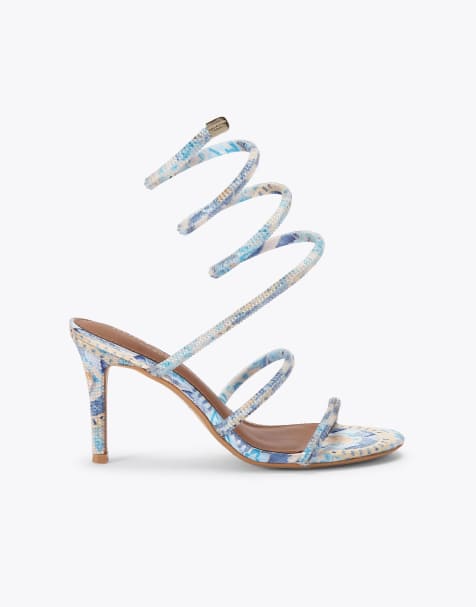 Kurt Geiger London Spiral sandal heeled sandals in blue pale combination - view 1