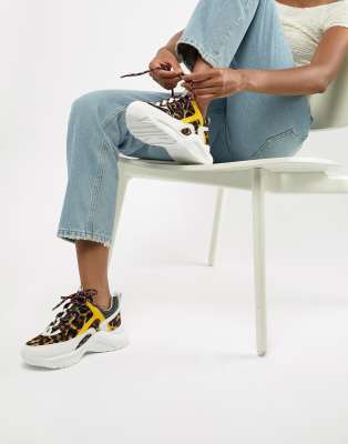 kurt geiger leopard trainers