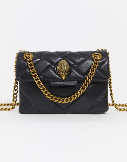 Kurt Geiger Mini Kensington black leather cross body bag with chain ASOS