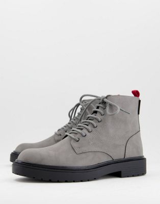 Kurt Geiger paxton lace up boots in grey