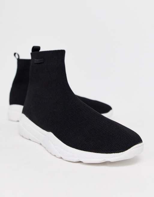 Mens black sock on sale trainers