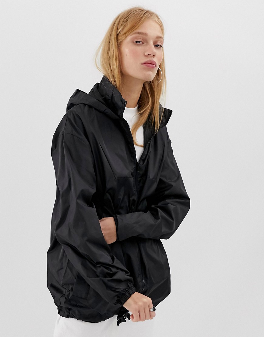 фото Куртка-дождевик с сумкой-кошелек на пояс asos design-черный