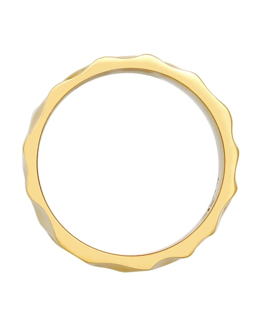 Kuzzoi - Bague en argent massif 925 effet martelé - Doré, 3 de 3