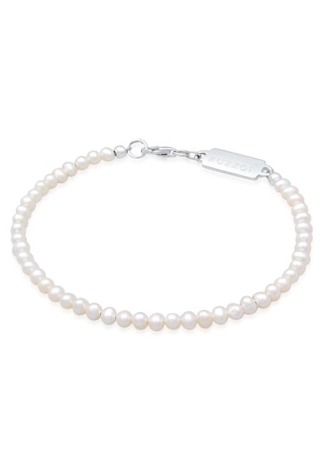 Kuzzoi - Bracelet de perles d'eau douce en argent sterling 925 - Argenté - view 1