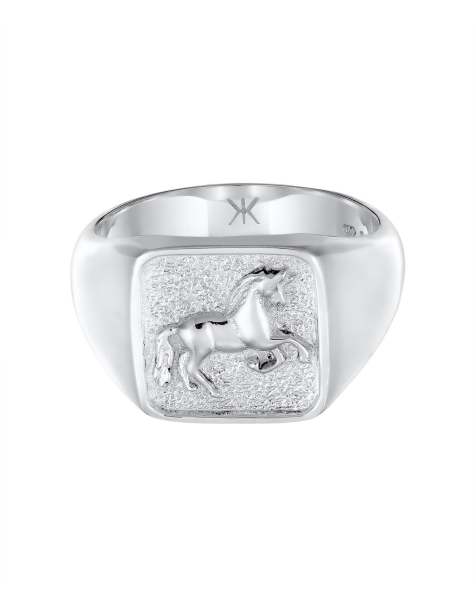 Kuzzoi - Chevalière pour homme en argent sterling 925 style chunky - Argenté - view 1