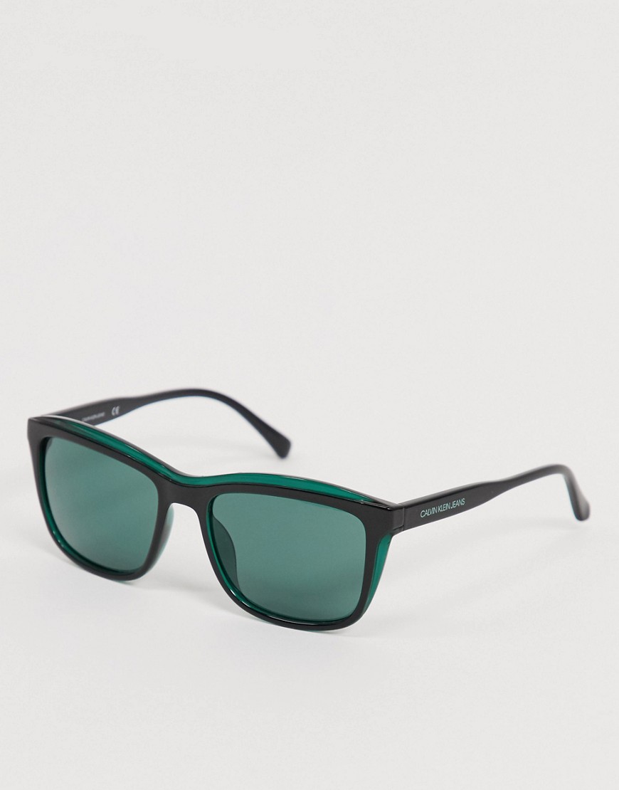 фото Квадратные солнцезащитные очки calvin klein ckj18504s-зеленый