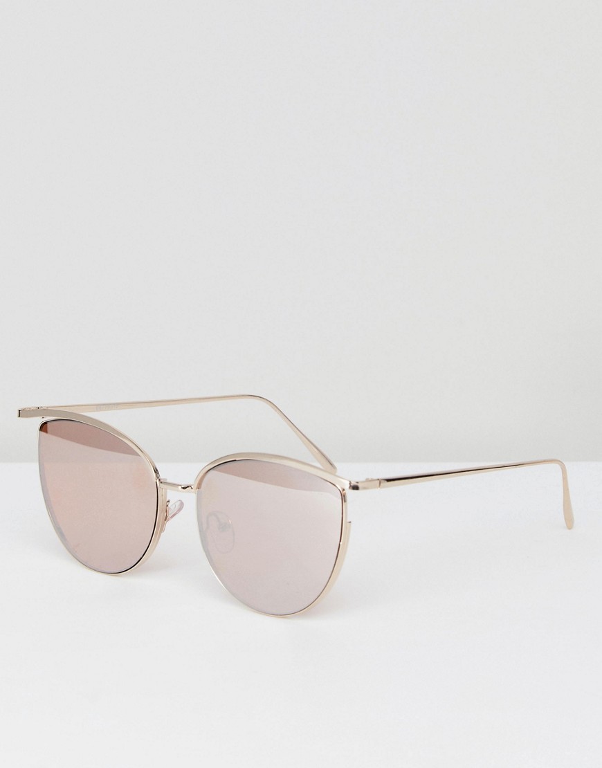 фото Квадратные солнцезащитные очки "кошачий глаз" asos-золотой asos design