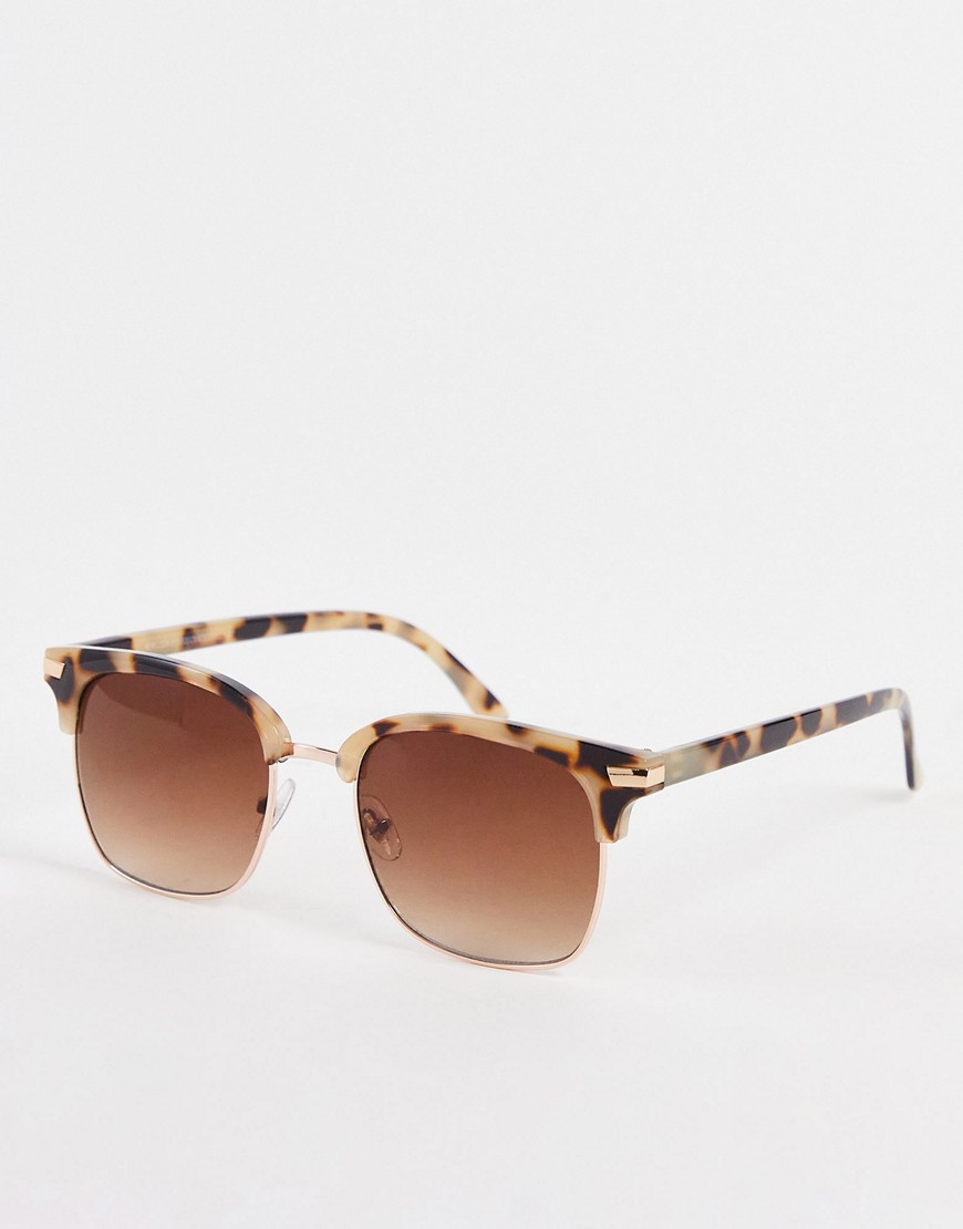 фото Квадратные солнцезащитные очки в черепаховой оправе new look-коричневый цвет