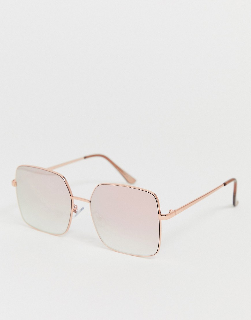 фото Квадратные солнцезащитные очки в металлической оправе aldo-розовый
