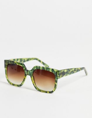 фото Квадратные солнцезащитные очки в стиле oversized aj morgan bianca-зеленый цвет