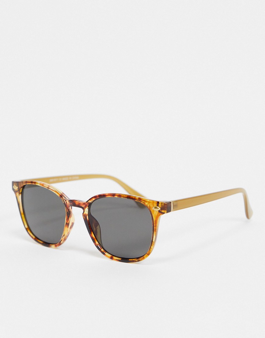 фото Квадратные солнцезащитные очки в черепаховой оправе river island-коричневый цвет