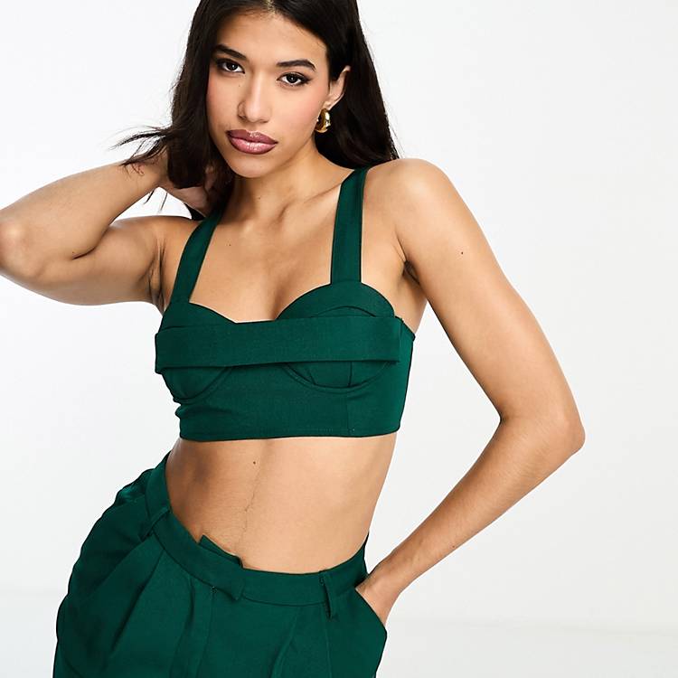 Kyo The Brand bralette in emerald green - part of a set
