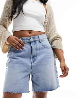 KYO Kyo The Brand denim longline board shorts in light blue wash