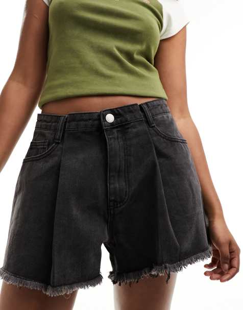 Kyo The Brand denim slouchy shorts in black wash - view 1
