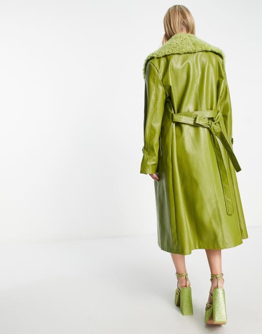 Lime green 2025 trench coat