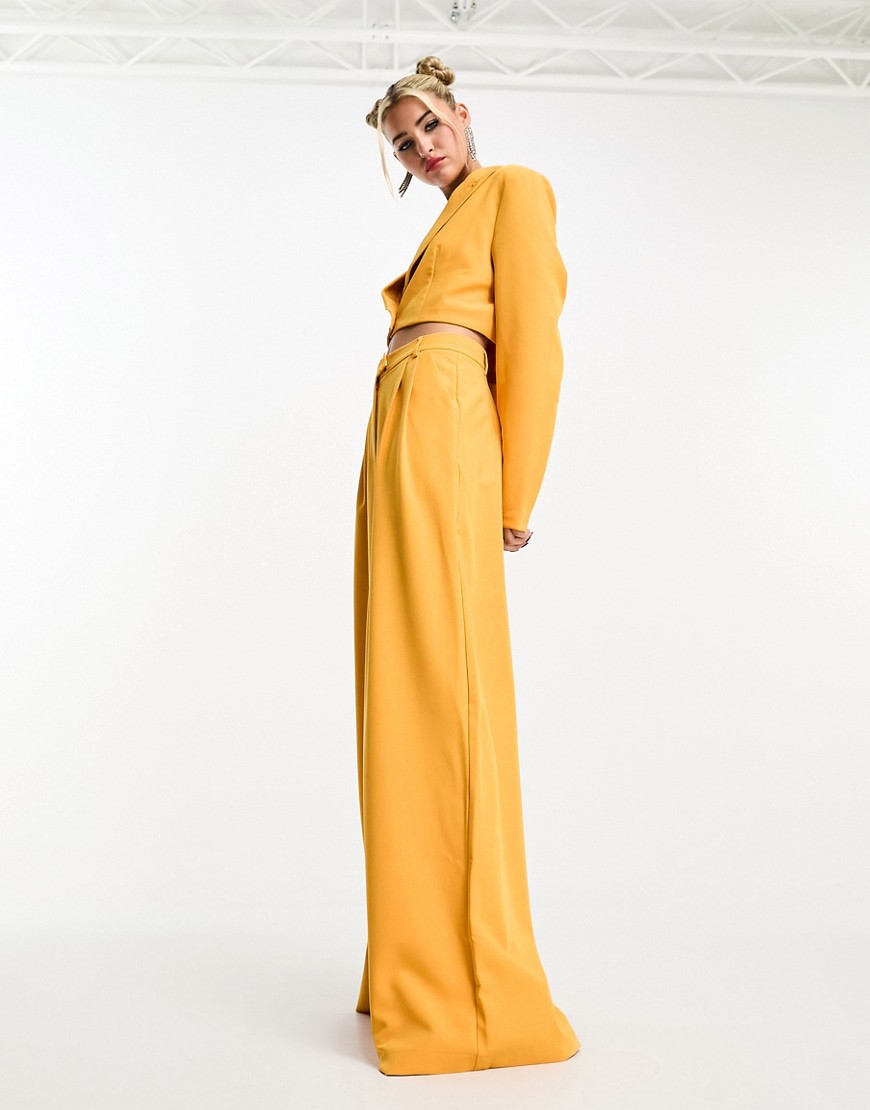 Kyo The Brand slouchy wide leg pants in orange - part of a set