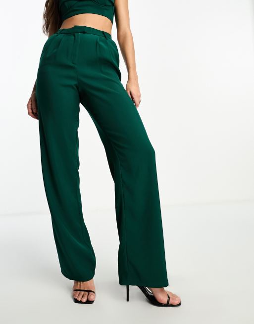 Emerald green palazzo sales pants