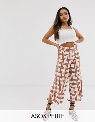 фото Кюлоты в клетку asos design petite-мульти asos petite