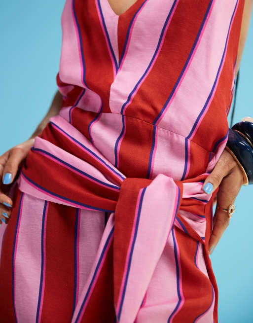 LAAGAM amazona uma striped mini dress in pink