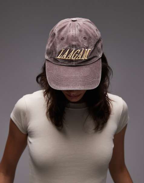 LAAGAM atlanta embroidered logo cap in brown - view 1